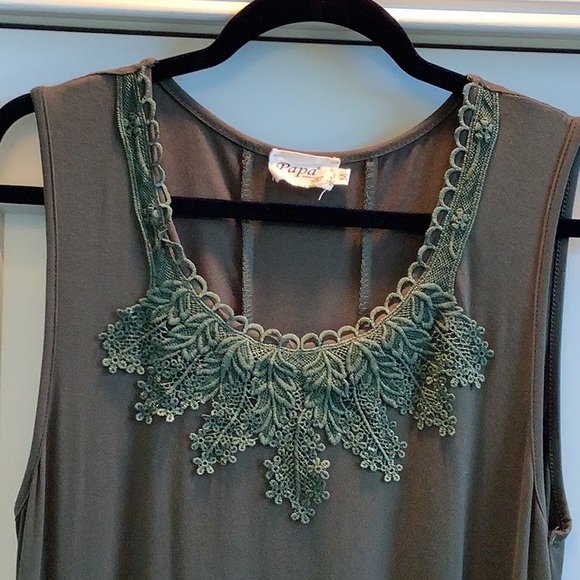 Papa Beautiful Bamboo Sundress with Embroidery & AppliquΓ© Leaves - Picture 2 of 7